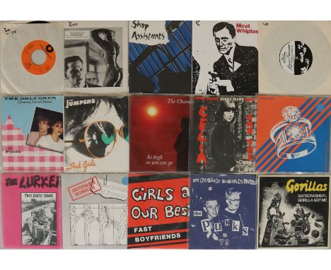 7" - PUNK/POST PUNK. Ear bending collection of over 80 x wicked 7". Artists/titles/cat. numbers include Crawling Chaos - Sex 