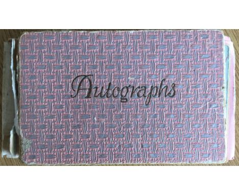 AUTOGRAPH BOOK - GENE VINCENT/PJ PROBY/RNR STARS. An autograph book featuring approx 37 sets of autographs from: The Merseybe