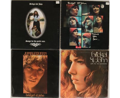 BRIDGET ST JOHN - LPs. Marvelous selection of Bridget St. John's 4 studio albums. Titles are Songs For The Gentle Man (UK Dan