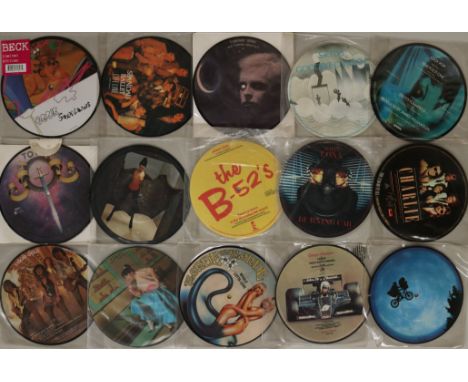 7" PICTURE DISCS - ROCK/POP. Sharp collection of around 45 x 7" picture discs. Artists/titles include Beck - Sexx Laws, Spand