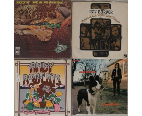 ROY HARPER/ANDY ROBERTS. 2 x fantastic UK LPs from the Mancunian master along with 2 x UK LPs featuring Andy Roberts (long ti