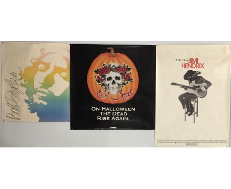 PSYCH/ALT POSTERS - ZAPPA/GRATEFUL DEAD. Six original posters to include: a 1973 poster for the Jimi Hendrix film (21x29"), a