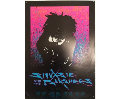 SIOUXSIE & BANSHEES 1986 POSTER. An original, rolled 1986 lithograph poster for the Siouxsie and the Banshees 1986 North Amer