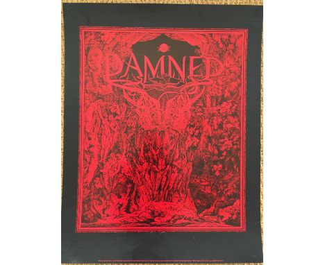 THE DAMNED 1985 POSTER. An original, rolled 1985 lithograph poster for The Damned. Artwork by Lee Conklin, printed by Tea Lau