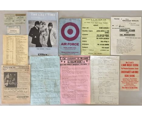 60s BEAT & CLUB FLYERS. Collection of 1960s memorabilia to include: a listings flyer for Mother's Birmingham featuring Pink F