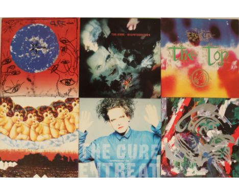 THE CURE. Top collection of 6 x LPs with 4 x 12". Titles are Wish (1992 UK/EU original Fixh 20, 513 261-1 - VG+ records with 