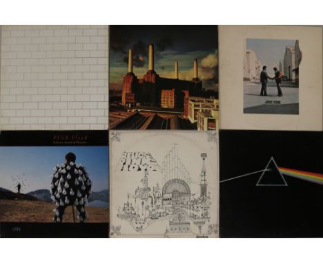 PINK FLOYD & RELATED. Smart collection of 10 x classic LPs. Titles are The Wall (UK SHDW 411 printed inners - Ex/VG+), Animal