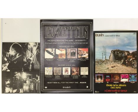 70s ROCK POSTERS - DEEP PURPLE/LED ZEP AND MORE. Twenty two assorted poster to include Black Sabbath, Deep Purple, Led Zeppel