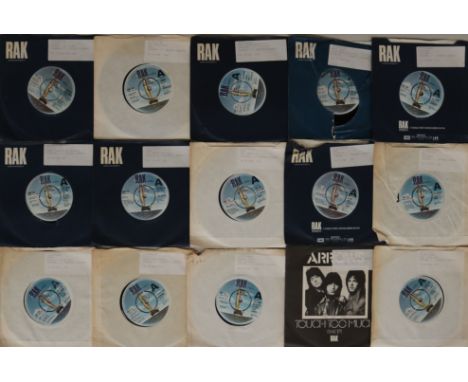 RAK/MAM/BELL - UK 7" WITH DEMOS. Exceptional collection of 72 x 7" including 31 demos. Rak Artists/cat. numbers (x32) include