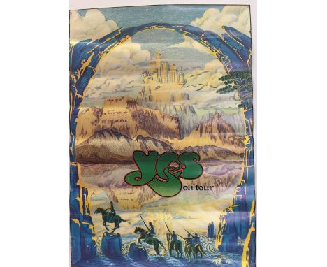 YES 70s TOUR POSTER. A rolled tour poster circa 1970s for Yes. Measures approx 19 x 26.5". In VG condition with light creasin