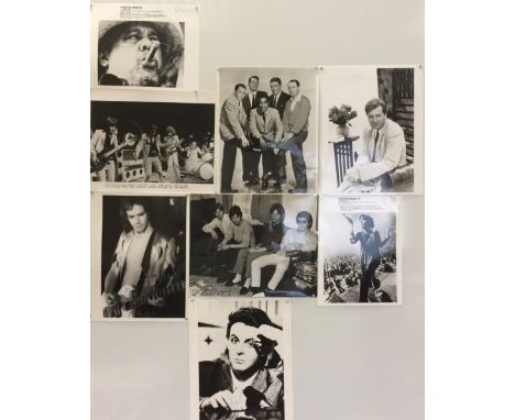 PRESS/PROMO PHOTOGRAPHS - MCCARTNEY/MUD/RAT PACK AND MORE. Collection of approx 85 mostly 8 x 10" black and white press photo