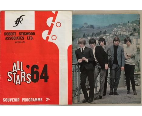ROLLING STONES 1964 PROGRAMMES. Two original programmes to include: a 1964 'All Stars' souvenir programme in Fine condition, 