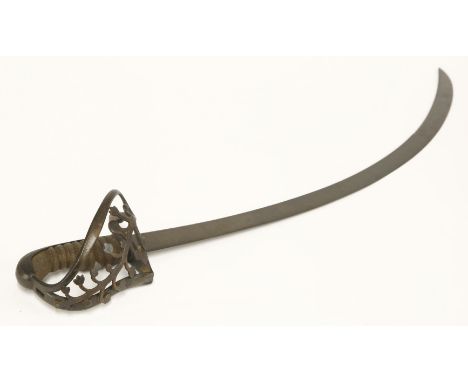 A Scottish Light Company officer's sword of the 71st Highland Infantry Regiment,double-edged towards the point, with an etche