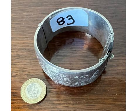 HALLMARKED SILVER BANGLE, BIRMINGHAM ASSAY DATED 1940 BY SMITH &amp; PEPPER LTD

 