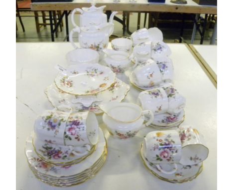 A ROYAL CROWN DERBY POSIES PATTERN TEA SERVICE