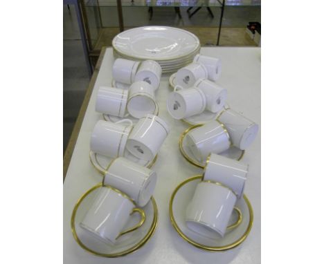 A ROYAL WORCESTER CONTESSA DINNER PLATES AND COFFEE SERVICE AND FRENCH PORCELAIN COFFEE SERVICE