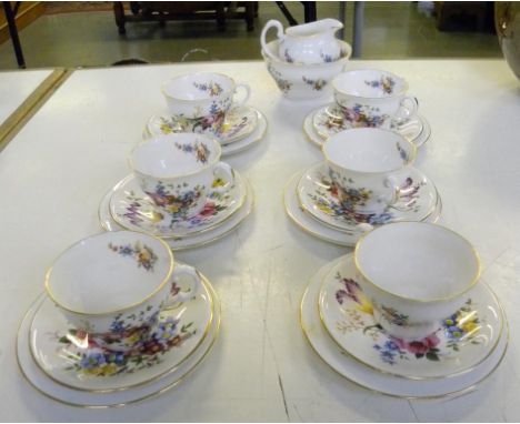 AN ABBEYDALE FLORAL TEA SERVICE