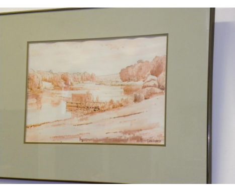 ARTHUR S BROOKE NEAR YVORNE SUR AIGLE, VAUD SIGNED, WATERCOLOUR AND JAMES MCNAUGHT - DURNESS FROM SANGOMOR SIGNED AND DATED '