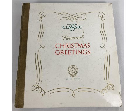 A vintage 1961 Sharpe's Classic Personal Christmas Greetings "White Rose" selection salesman's sample book complete with orig
