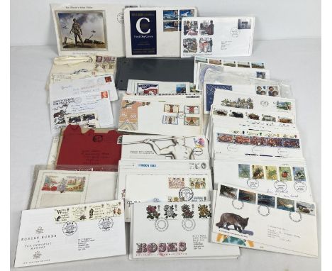 A quantity of assorted first day covers and vintage stamped envelopes. To include mostly British first day covers, but also c