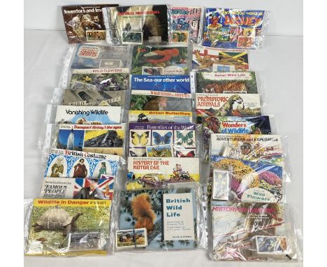 A collection of 26 assorted vintage tea card albums (unused) together with their complete sets of cards. Lot contains 23 sets