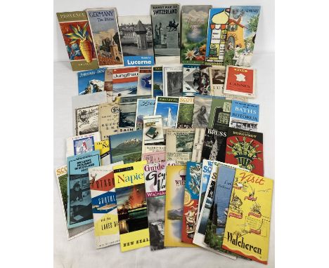 A quantity of vintage New Zealand, European, and British holiday guides. To include samples from: France, Italy, Belgium, Sco