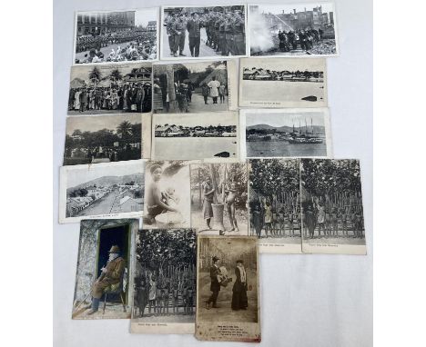 A small quantity of vintage postcards to include a collection of Edwardian cards from Monrovia, Liberia. 