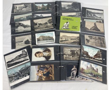 2 albums containing 200+ assorted Edwardian &amp; vintage postcards. 