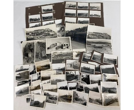 A collection of assorted vintage trains and railway black &amp; white photographs. 