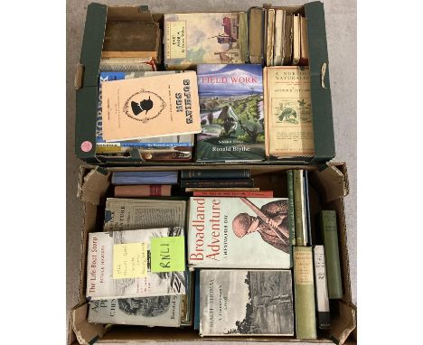 2 boxes of assorted vintage books relating to East Anglia and rural life. 