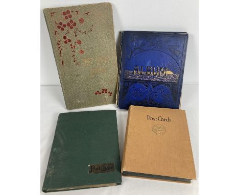 4 Victorian &amp; vintage postcard albums containing a quantity of assorted cards (2 empty). 
