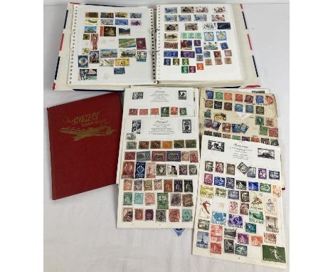 3 vintage stamp albums containing a quantity of assorted British, Commonwealth &amp; world stamps. 