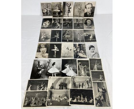 A collection of vintage photographic postcards of famous ballet dancers in costume. To include Margot Fonteyn, Robert Helpman