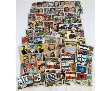 A collection of assorted vintage A&amp;BC Chewing gum cards. To include: Flags of the World (larger &amp; smaller), Film Star