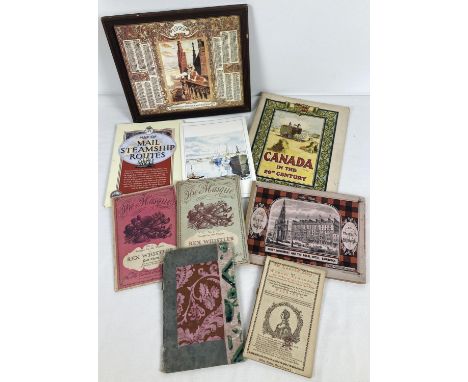 A collection of mixed antique and vintage ephemera. To include a copy of "Ladies Diary: Or Woman's Almanack 1782" (without Co