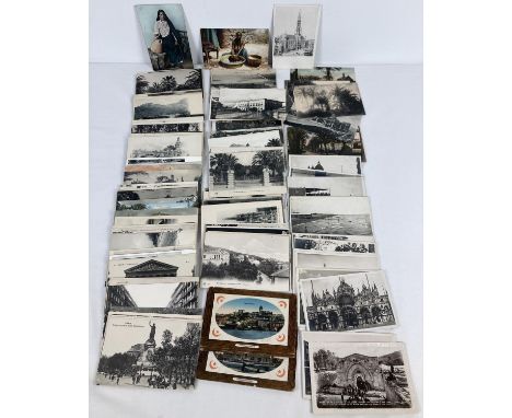 Approx. 220 assorted Edwardian &amp; vintage foreign postcards. To include: Paris, Milan, Jerusalem, Mallorca, Marseille, Ven
