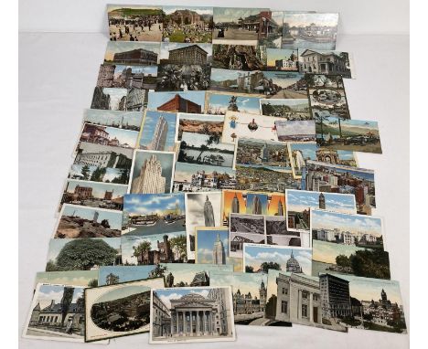 A collection of 60 assorted vintage &amp; Edwardian American &amp; Canadian postcards. 