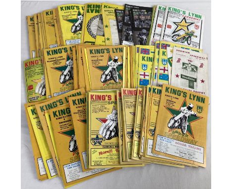 A collection of vintage Speedway programmes, mostly King's Lynn. Dating from the 1980's and early 1990's. Together with 2 Nor