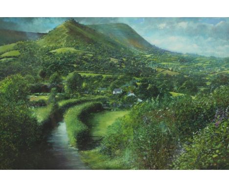 Crispin Thornton Jones (contemporary), The Black Hill, limited edition print 82/165, signed, titled and numbered in pencil. H
