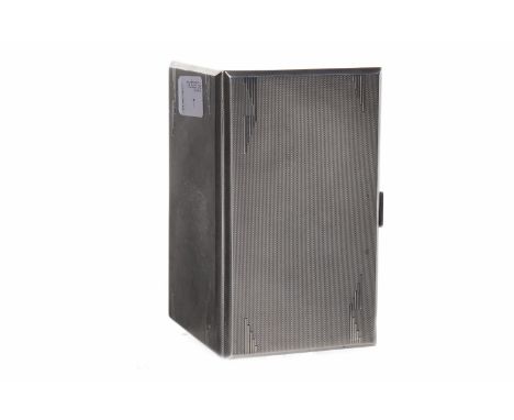 ART DECO SILVER CIGARETTE CASE maker Walker & Hall, Sheffield 1940, with engine turned design, approximately 239g, 15cm long 