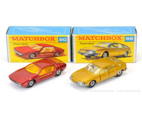 Matchbox Superfast pair of cars to include (1) 20a Lamborghini Marzal; (2) 56a BMC 1800 Pininfarina - Good Plus to Excellent 