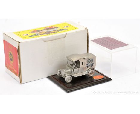Matchbox Models of Yesteryear Code 2 issue Y12 Ford Model T Van "50th Anniversary of Models of Yesteryear" - pewter model 1 o