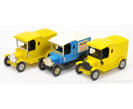 Matchbox Models of Yesteryear Pre-production colour trial models (1) Y12 Ford Model T Van - yellow body, chassis and roof, bl