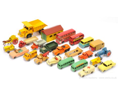 Matchbox Regular Wheels group of mostly 1950's &amp; early 1960's issue models to include (1) 2 x 8a Caterpillar Tractor - mi
