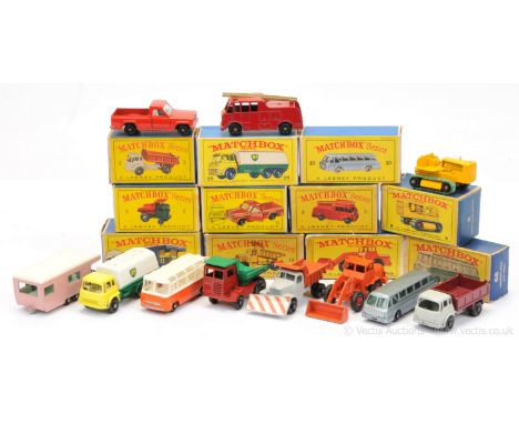 Matchbox Regular Wheels group of Mid-Late 1960's Issue Models to include (1) 2c Muir Hill Dumper with "Laing" decal; (2) 3b B