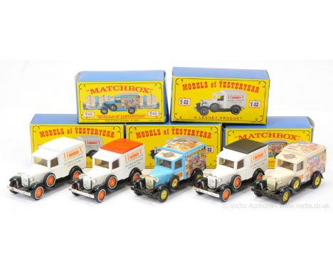 Matchbox Models of Yesteryear Code 2 issues all are Y22 Ford Model A Vans (1) MICA Club Hershey Lodge Matchbox Convention 199