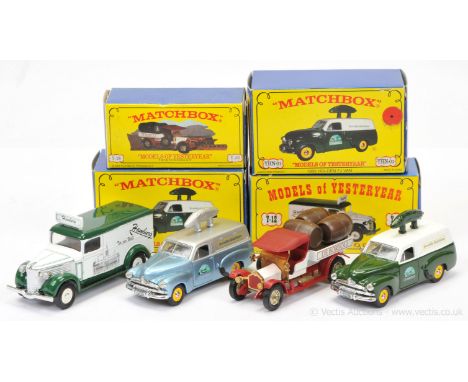 Matchbox Models of Yesteryear Code 2 issues (1) YHN01 1955 Holden FJ Van - 4 Treffen MCCD 2000 - green lower body, white uppe