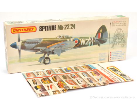 Matchbox 1/32nd scale RAF Supermarine Spitfire Mk.22/24 plastic kit - although unchecked for completeness this does appear co