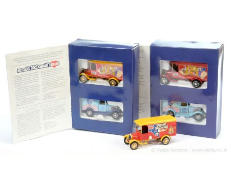 Matchbox Models of Yesteryear Ronald McDonald Charity Models group (1) Ford Model TT - red body, yellow roof and chassis, gol