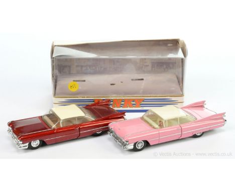 Matchbox Dinky DY007/C pair (1) "Stars of the Silver Screen" Issue - lighter pink body, white roof and interior, chrome trim,